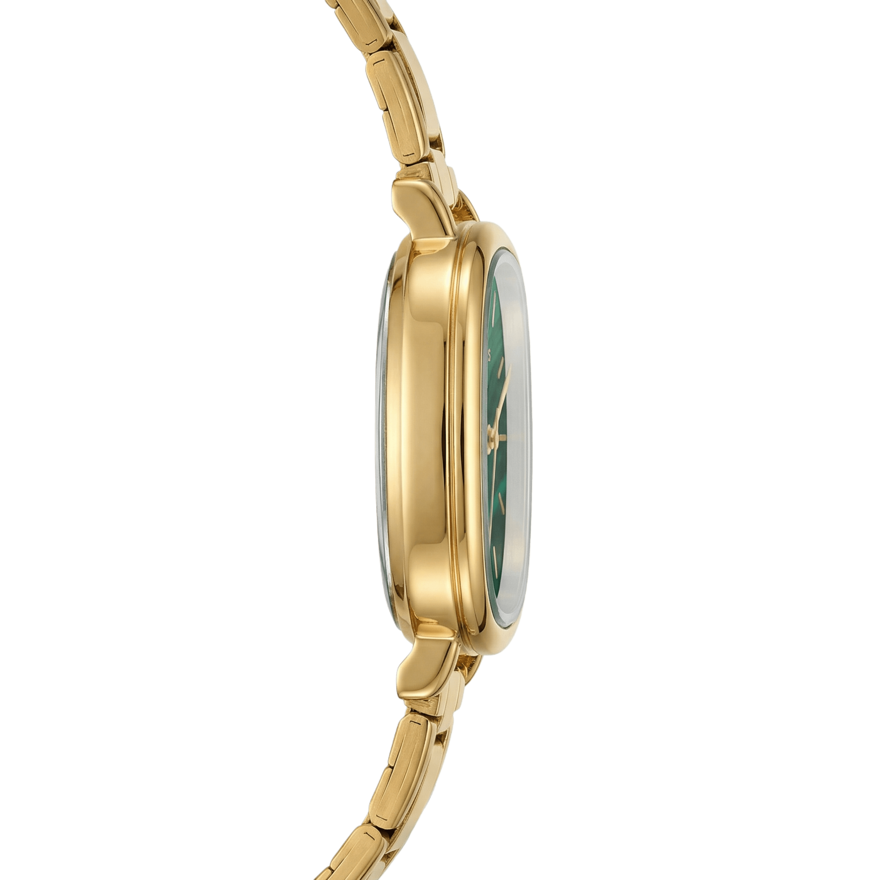 Capri – Zlaté provedení se smaragdovým ciferníkem