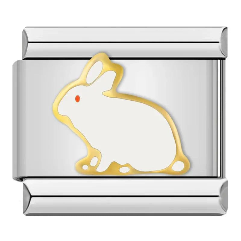 Rabbit, on Silver - Charms Official