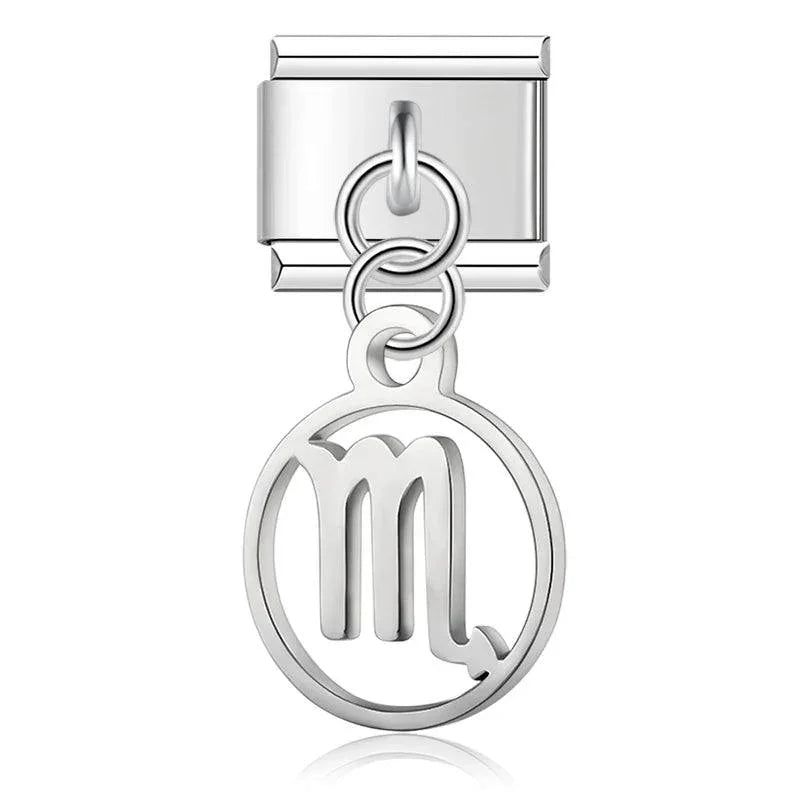 Scorpio Sign, on Silver - Charms Official
