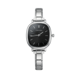 Capri Watch Silver Black Dial
