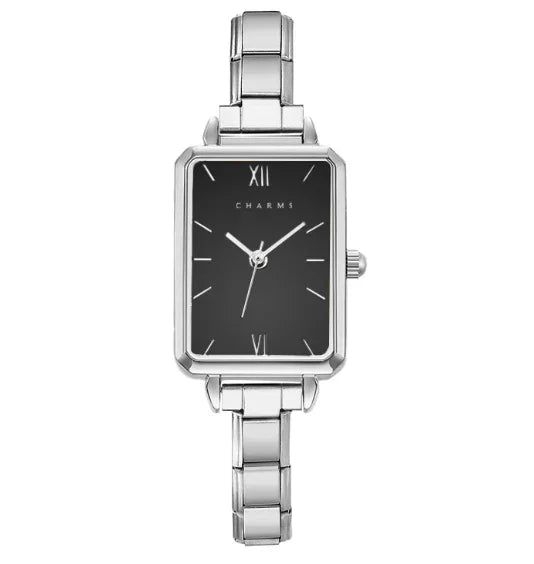 Como – Stříbrné provedení s černým ciferníkem