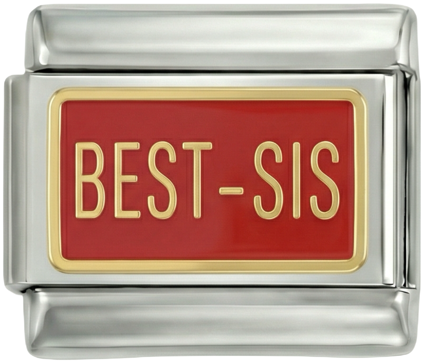 Red Plate, Best-Sis, on Silver - Red-Plate-Best-Sis-on-Silver.png