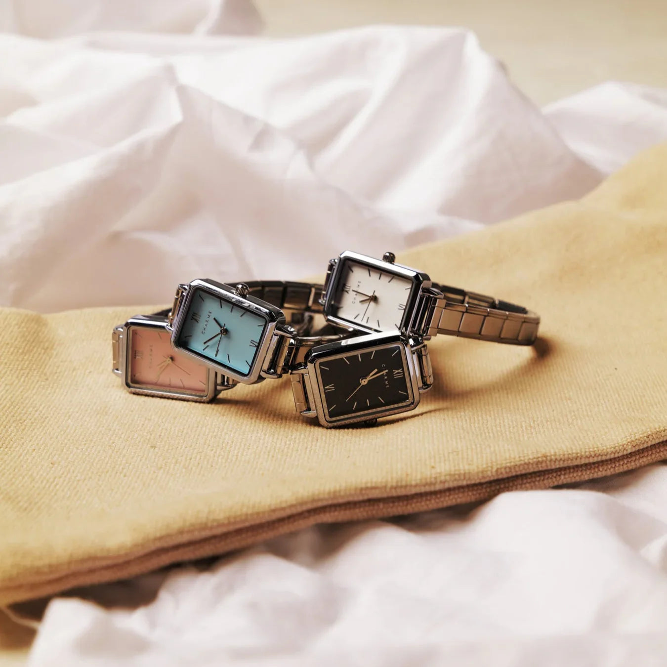 Como – Stříbrné provedení s růžovým ciferníkem