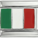 Italská vlajka, na stříbře