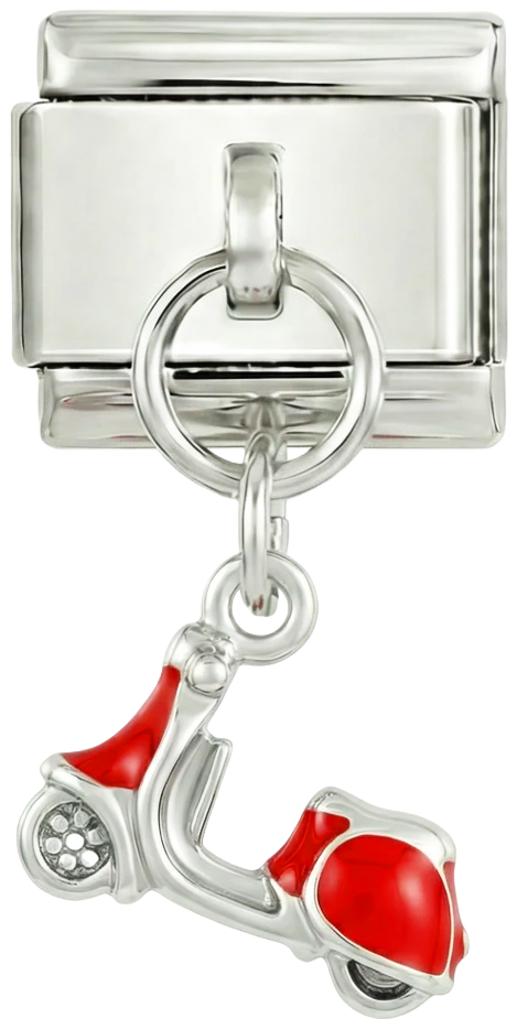 Red Scooter, on Silver - red-scooter-on-silver.png