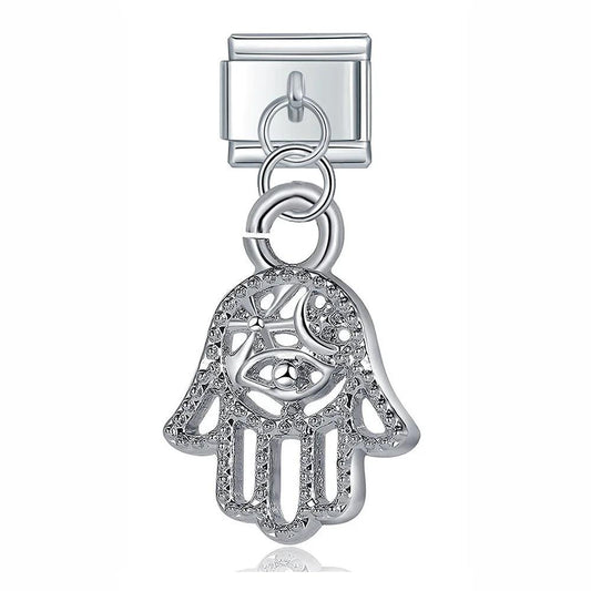 Silver Fatma's hand, on Silver - Charms Official