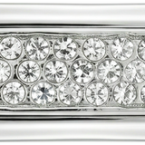 Silver Plate with White Stones, Double, on Silver - silver-plate-with-white-stones-double-on-silver.png